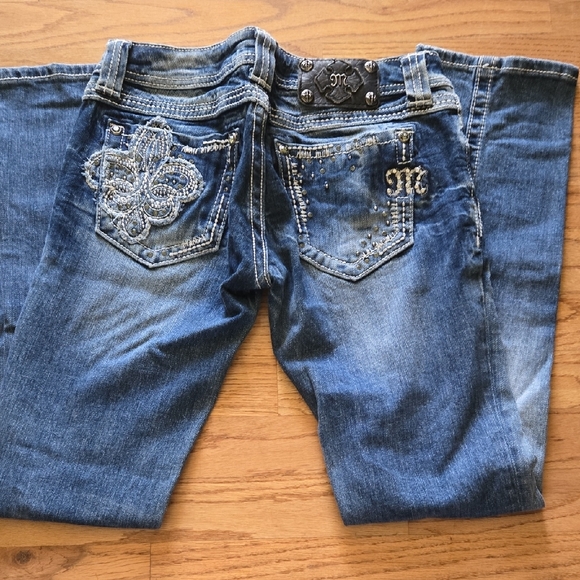 Miss Me Blue Embellished Jeans - Picture 4 of 6